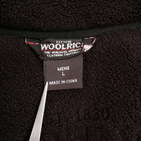WOOLRICH Onyx charcoal grey heavy wool blend parka length winter jacket size L - Picture 2 of 14